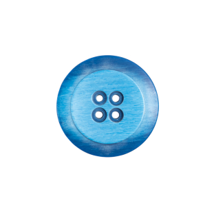 Italian Blue Plastic Button - 28L/18mm