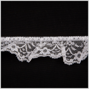 1.5 White Pleated Lace
