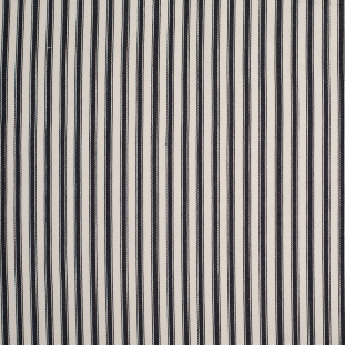 Black and Off White Home Decor Ticking Striped Cotton Twill