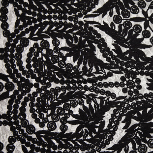 Black Floral Nylon Lace
