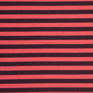 Red and Orange Striped Polyester Blended Ponte De Roma