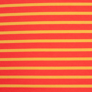 Tangerine and Mustard Striped Polyester Blended Ponte De Roma