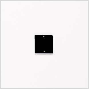 Black Laminate 2-Hole Square Plastic Button - 30L/19mm