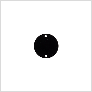 Black Laminate 2-Hole Round Plastic Button - 30L/19mm