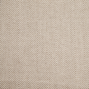 Indian Natural/White Herringbone Linen Woven