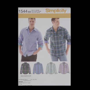 Simplicity Men's Shirt Pattern 1544 Size BB