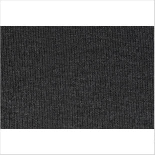 Dark Grey Heather Rib Knit  - 7 x 38
