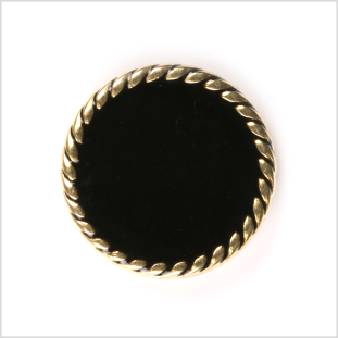 Black/Gold Metal Button - 24L/15mm