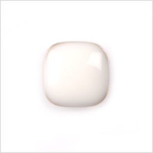 White/Gold Square Button - 14L/8mm