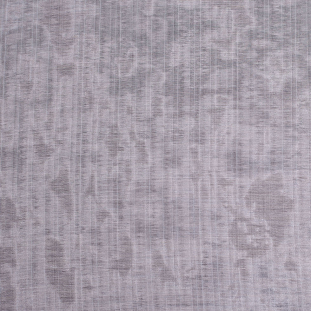 Metallic Silver/Gray Abstract Sheer Polyester Woven