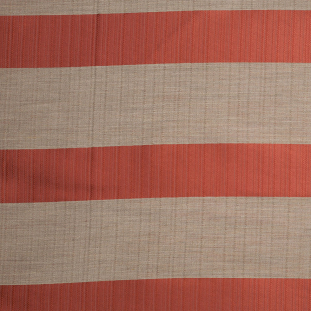 Turkish Striped Rust Polyester Woven