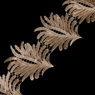 Metallic Gold Leafy Lace Trim - 6