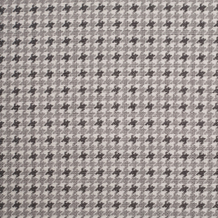 Spanish Charcoal Houndstooth Poly-Cotton Woven