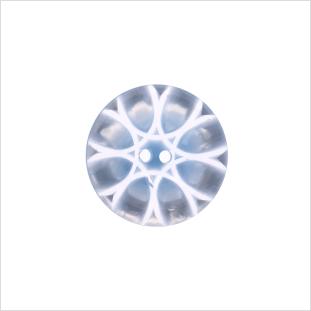 Italian Light Blue Semi-Clear Plastic Button - 28L/18mm