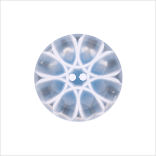 Italian Light Blue Semi-Clear Plastic Button - 36L/23mm