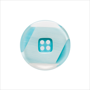Italian Teal Semi-Clear Plastic Button - 36L/23mm