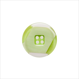 Italian Lime Green Semi-Clear Plastic Button - 28L/18mm