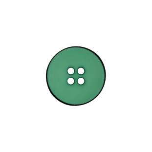 Italian Green 4-Hole Plastic Button - 24L/15mm