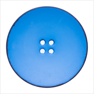 Italian Blue 4-Hole Plastic Button - 54L/34mm