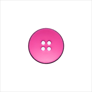 Italian Pink 4-Hole Plastic Button - 24L/15mm