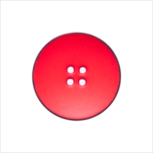 Italian Red 4-Hole Plastic Button - 36L/23mm