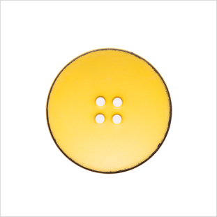Italian Yellow 4-Hole Plastic Button - 36L/23mm