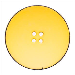 Italian Yellow 4-Hole Plastic Button - 54L/34mm