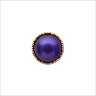 Italian Purple/Gold Shank Back Button - 18L/11.5mm