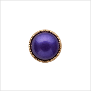 Italian Purple/Gold Shank Back Button - 20l/12mm