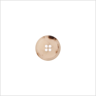 Italian Matte Beige Rimmed 4-Hole Button - 24L/15mm