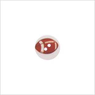 Italian White Kids Football Button - 24L/15mm
