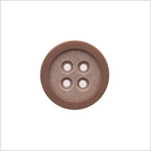 Rimmed Brown 4-Hole Button - 40L/25mm