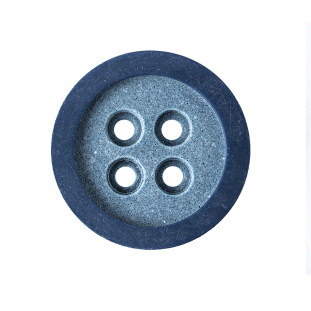 Rimmed Blue 4-Hole Button - 40L/25mm