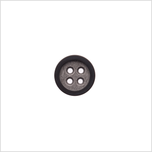 Rimmed Gray 4-Hole Button - 24L/15mm
