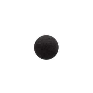 Italian Black Textured Shank Back Button - 24L/15mm