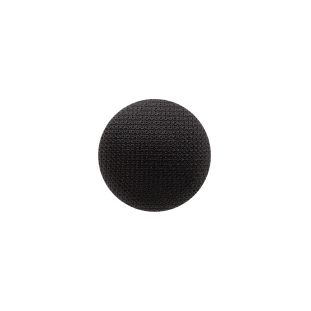 Italian Black Textured Shank Back Button - 32L/20mm