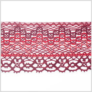3 European Red Crochet Trim