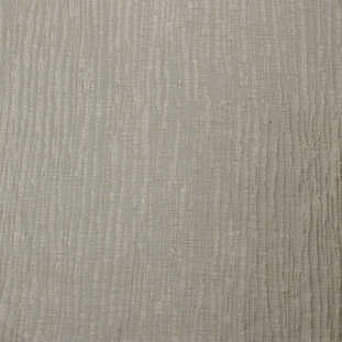 Beige Organic Stripes Polyester-Cotton Woven
