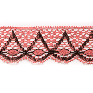 Salmon/Brown Crochet Trim - 4.25