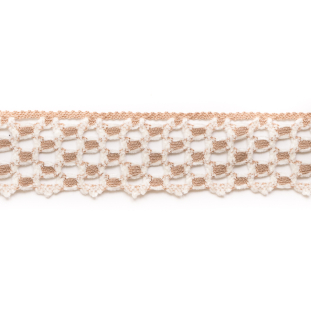 Beige/White Crochet Trim - 2.25