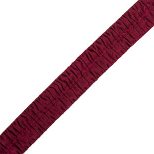 Italian Wine Ruched Stretch Wool Trimming - 1.5