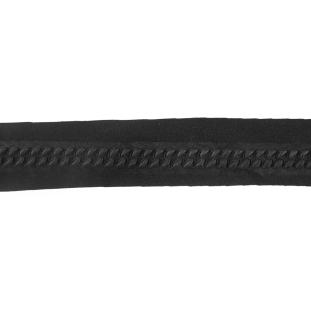 Italian Black Embossed Double Knit Trim - 1.75