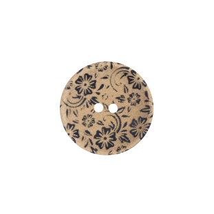 Italian Metallic Gold Lasered Button - 28L/18mm