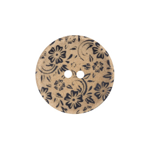 Italian Metallic Gold Lasered Button - 36L/23MM