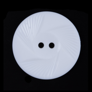 Italian White Textural Plastic Button - 44L/28mm