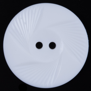 Italian White Textural Plastic Button - 64L/40mm
