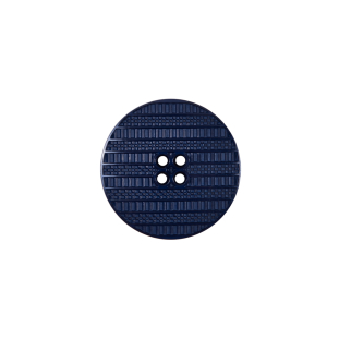Italian Navy Textural Plastic Button - 24L/15mm
