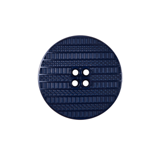 Italian Navy Textural Plastic Button - 36L/23mm