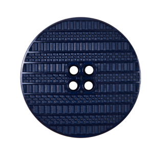 Italian Navy Textural Plastic Button - 44L/28mm
