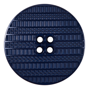 Italian Navy Textural Plastic Button - 64L/40mm